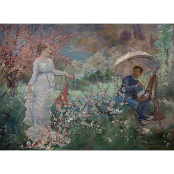 РЕПРОДУКЦИИ НА КАРТИНИ Художникът и неговият модел (1880)